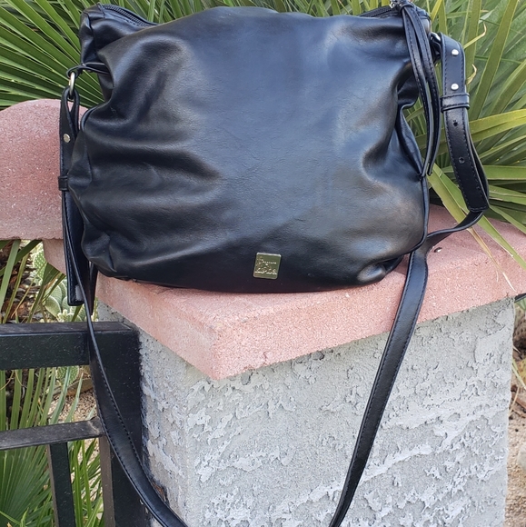 Kooba Black Leather Crossbody with Silver Accents - Picture 5 of 8